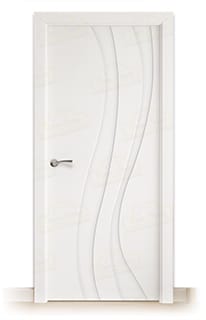 Puerta Maciza Ramblas de Interior Lacada Blanca 