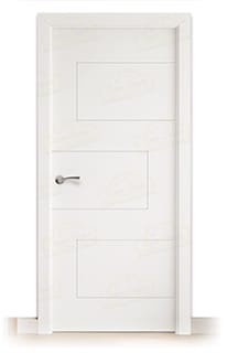 Puerta Maciza Sol de Interior Lacada Blanca 