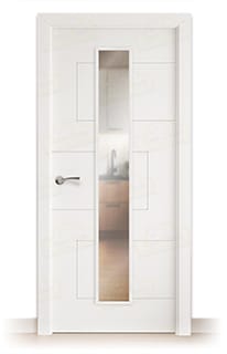 Puerta Maciza Sol V1C de Interior Lacada Blanca 