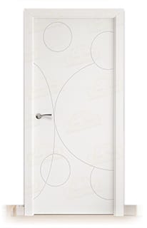 Puerta Maciza Universo de Interior Lacada Blanca 