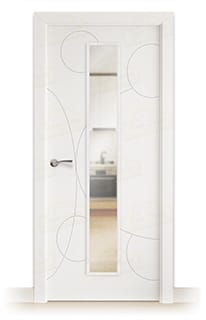 Puerta Maciza Universo V1C de Interior Lacada Blanca 