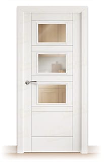 Puerta Maciza Valencia BZV3 de Interior Lacada Blanca 