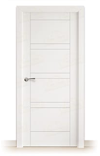 Puerta Maciza Valencia de Interior Lacada Blanca 