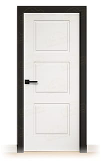 Puerta Premium 3C Lacada Blanca y Negra de Interior en Block (Maciza)