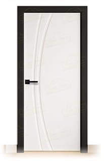 Puerta Premium ALCALÁ Lacada Blanca y Negra de Interior en Block (Maciza)