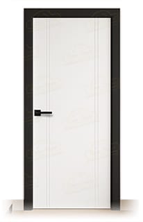 Puerta Premium Galicia Lacada Blanca y Negra de Interior en Block (Maciza)