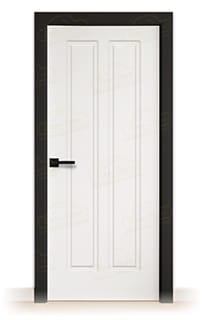 Puerta Premium LP-C2 Lacada Blanca y Negra de Interior en Block (Maciza)