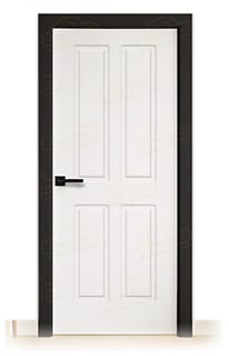 Puerta Premium NEPTUNO Lacada Blanca y Negra de Interior en Block (Maciza)