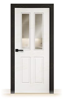 Puerta Premium NEPTUNO-V2 Lacada Blanca y Negra de Interior en Block (Maciza)