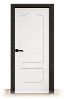 Puerta Premium P-22 Lacada Blanca y Negra de Interior en Block (Maciza)