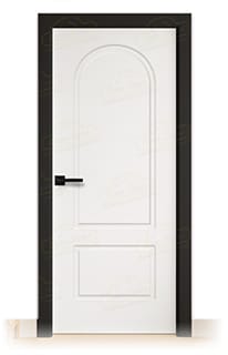 Puerta Premium P42 Lacada Blanca y Negra de Interior en Block (Maciza)