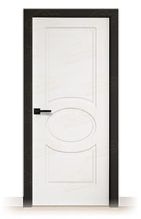 Puerta Premium P620 Lacada Blanca y Negra de Interior en Block (Maciza)