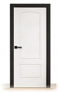 Puerta Premium P72 Lacada Blanca y Negra de Interior en Block (Maciza)