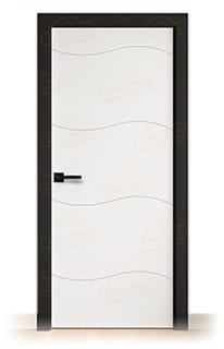 Puerta Premium PL-2900 Lacada Blanca y Negra de Interior en Block (Maciza)