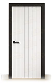 Puerta Premium PL-3500 Lacada Blanca y Negra de Interior en Block (Maciza)