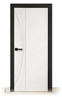 Puerta Premium PL-Madrid Lacada Blanca y Negra de Interior en Block (Maciza)