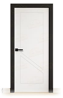 Puerta Premium PV200 Lacada Blanca y Negra de Interior en Block (Maciza)