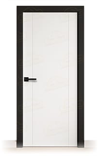 Puerta Premium PVP1 Lacada Blanca y Negra de Interior en Block (Maciza)