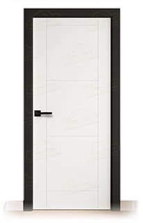 Puerta Premium PVP4M Lacada Blanca y Negra de Interior en Block (Maciza)