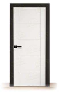 Puerta Premium PVP5 Lacada Blanca y Negra de Interior en Block (Maciza)