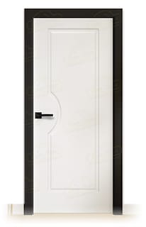Puerta Premium ROYAL Lacada Blanca y Negra de Interior en Block (Maciza)