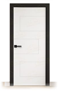 Puerta Premium SOL Lacada Blanca y Negra de Interior en Block (Maciza)