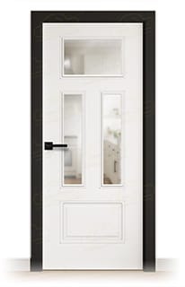 Puerta Premium UR-140 V3 Lacada Blanca y Negra de Interior en Block (Maciza)