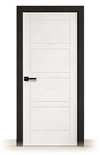 Puerta Premium Valencia Lacada Blanca y Negra de Interior en Block (Maciza)