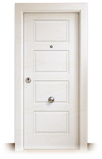 Puerta Blindada 4C Lacada Blanca