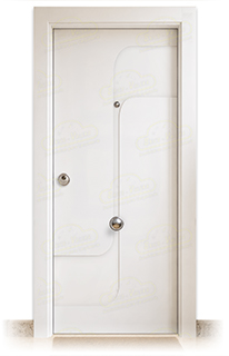 Puerta Blindada CIBELES Lacada Blanca