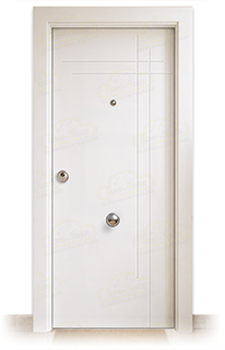 Puerta Blindada GAUSS Lacada Blanca