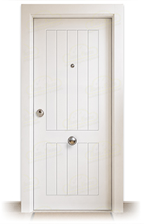 Puerta Blindada LP-12R Lacada Blanca