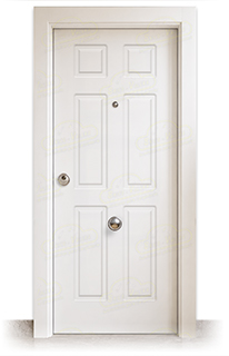 Puerta Blindada P16 Lacada Blanca