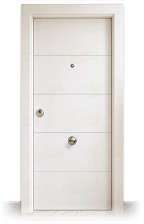 Puerta Blindada PVT5 Lacada Blanca