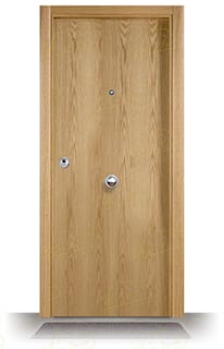 Puerta Blindada L1 Roble Moderna 