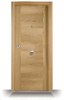 Puerta Blindada L4 Roble Moderna 