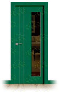Puerta Premium PV2-V1L Lacada RAL de Interior en Block (Maciza)