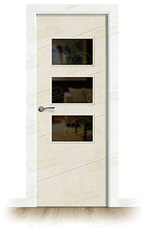 Puerta Premium PL-3100-BZV3 Combilac Lacada de Interior en Block (Maciza)