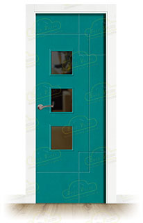 Puerta Premium PL-4500-BZV3L Combilac Lacada de Interior en Block (Maciza)