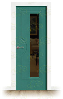 Puerta Premium ROYAL-V1L Combilac Lacada de Interior en Block (Maciza)