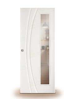 Puerta Corredera Alcalá-V1L de Interior Lacada Blanca