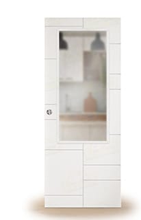 Puerta Corredera Alezkar-ZV1 de Interior Lacada Blanca
