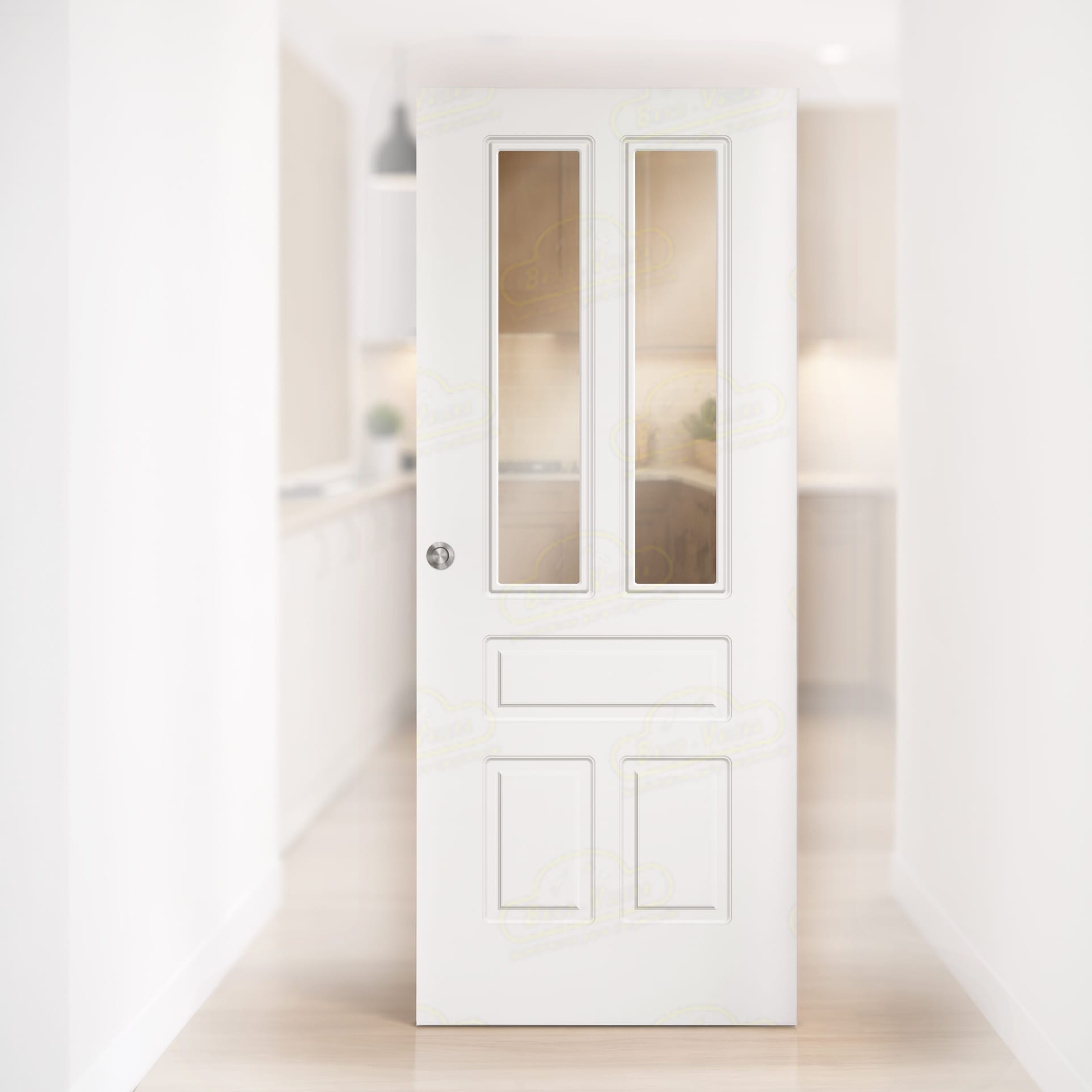 Puerta Corredera Aranjuez-V2 de Interior Lacada Blanca