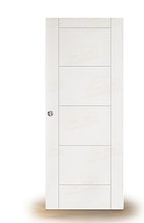 Puerta Corredera Asturias de Interior Lacada Blanca