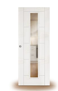 Puerta Corredera Asturias-V1C de Interior Lacada Blanca