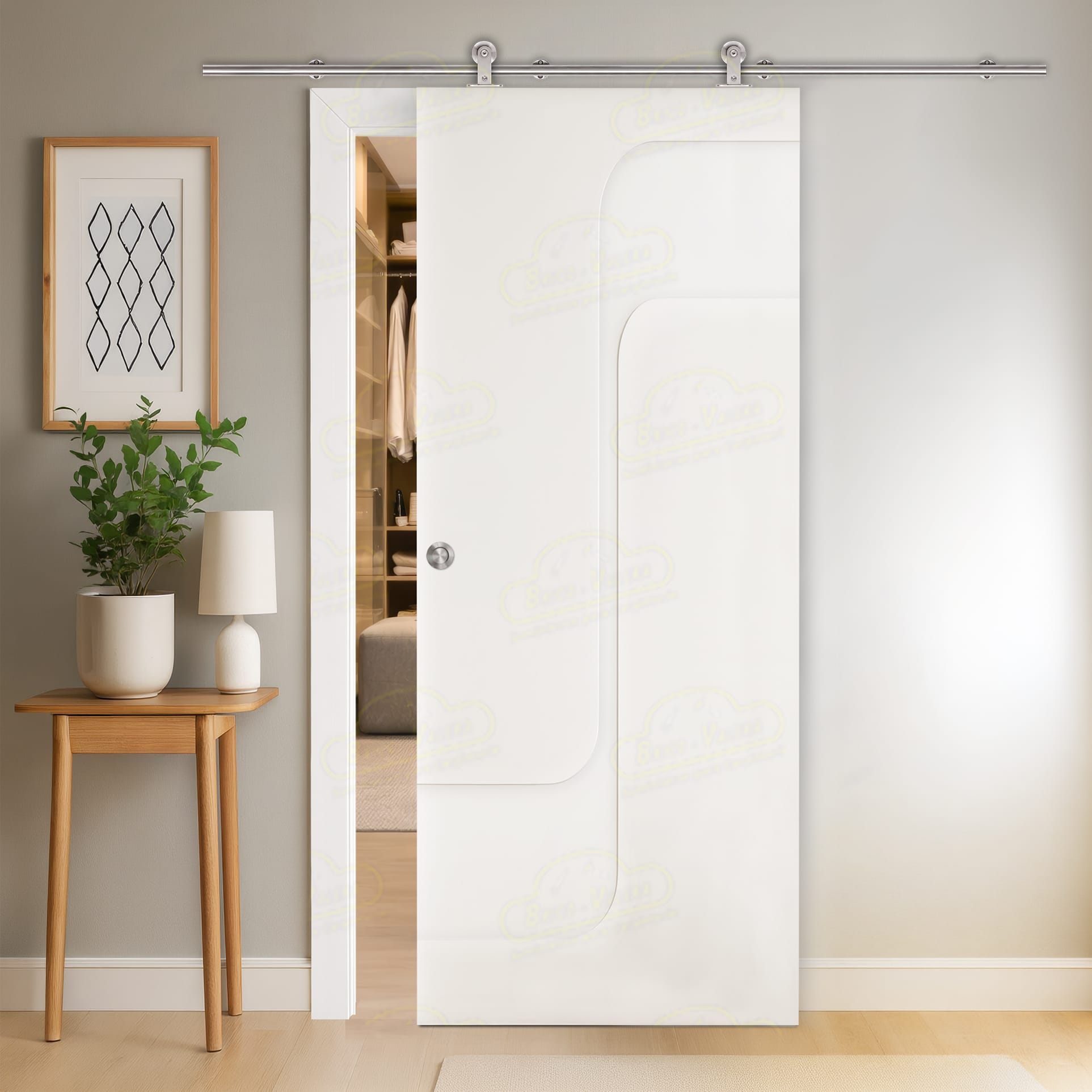 Puerta Corredera Cibeles de Interior Lacada Blanca