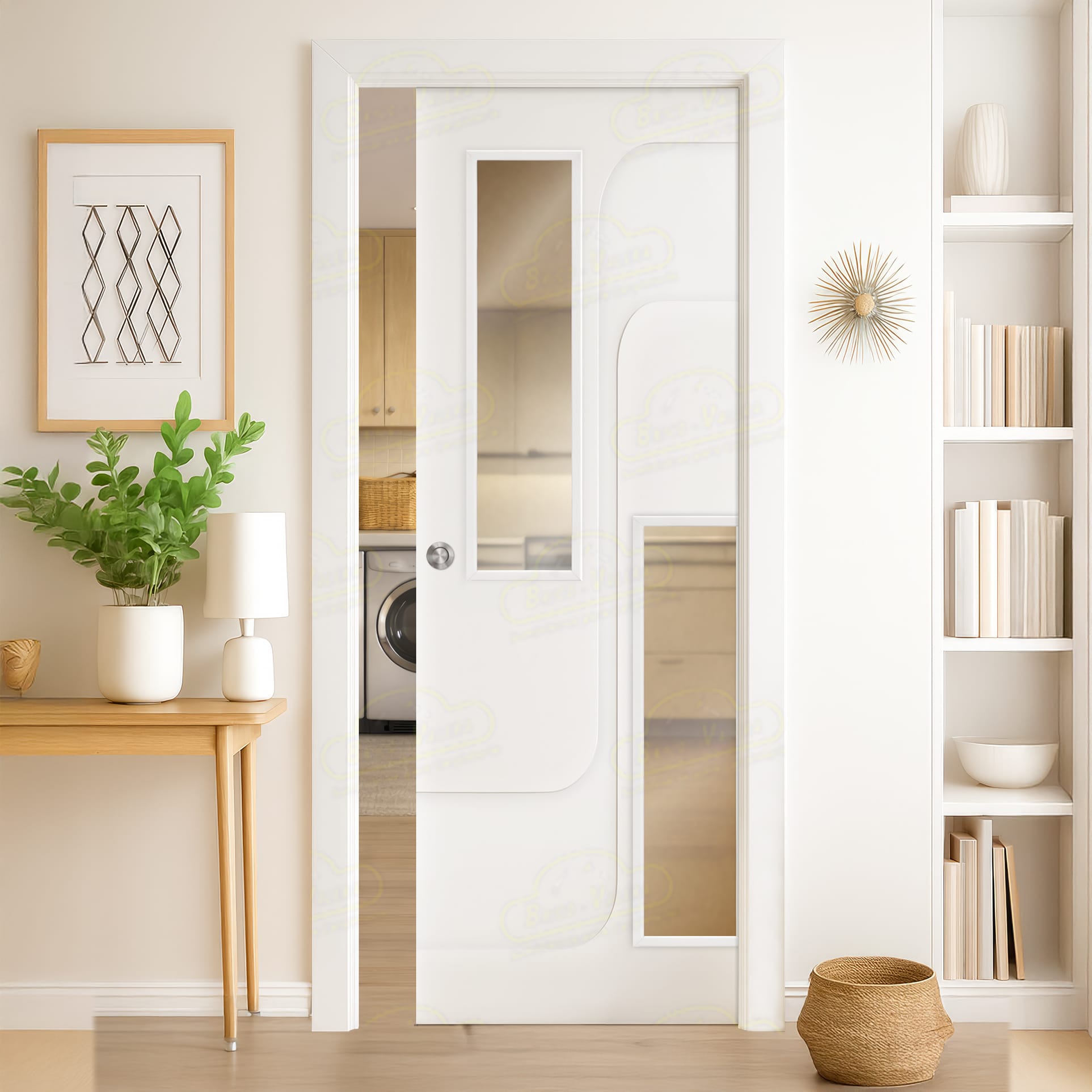 Puerta Corredera Cibeles-V2 de Interior Lacada Blanca