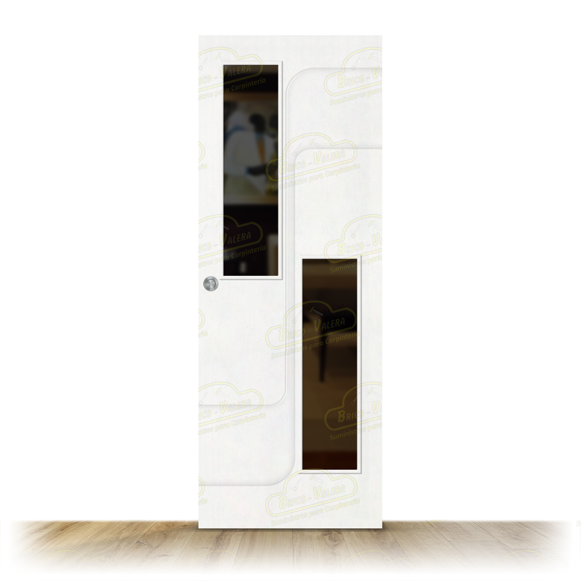 Puerta CIBELES-V2 Lacada Blanca Corredera de Interior (Maciza)