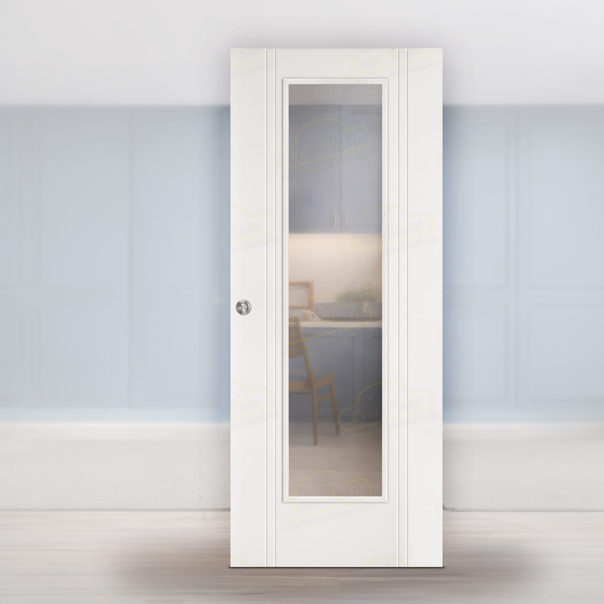 Puerta Corredera Galicia-V1 de Interior Lacada Blanca