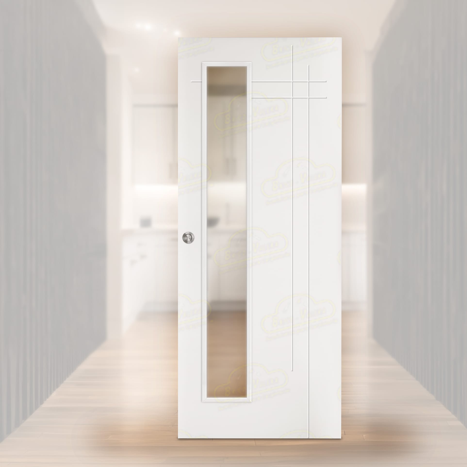 Puerta Corredera Gauss-V1L de Interior Lacada Blanca